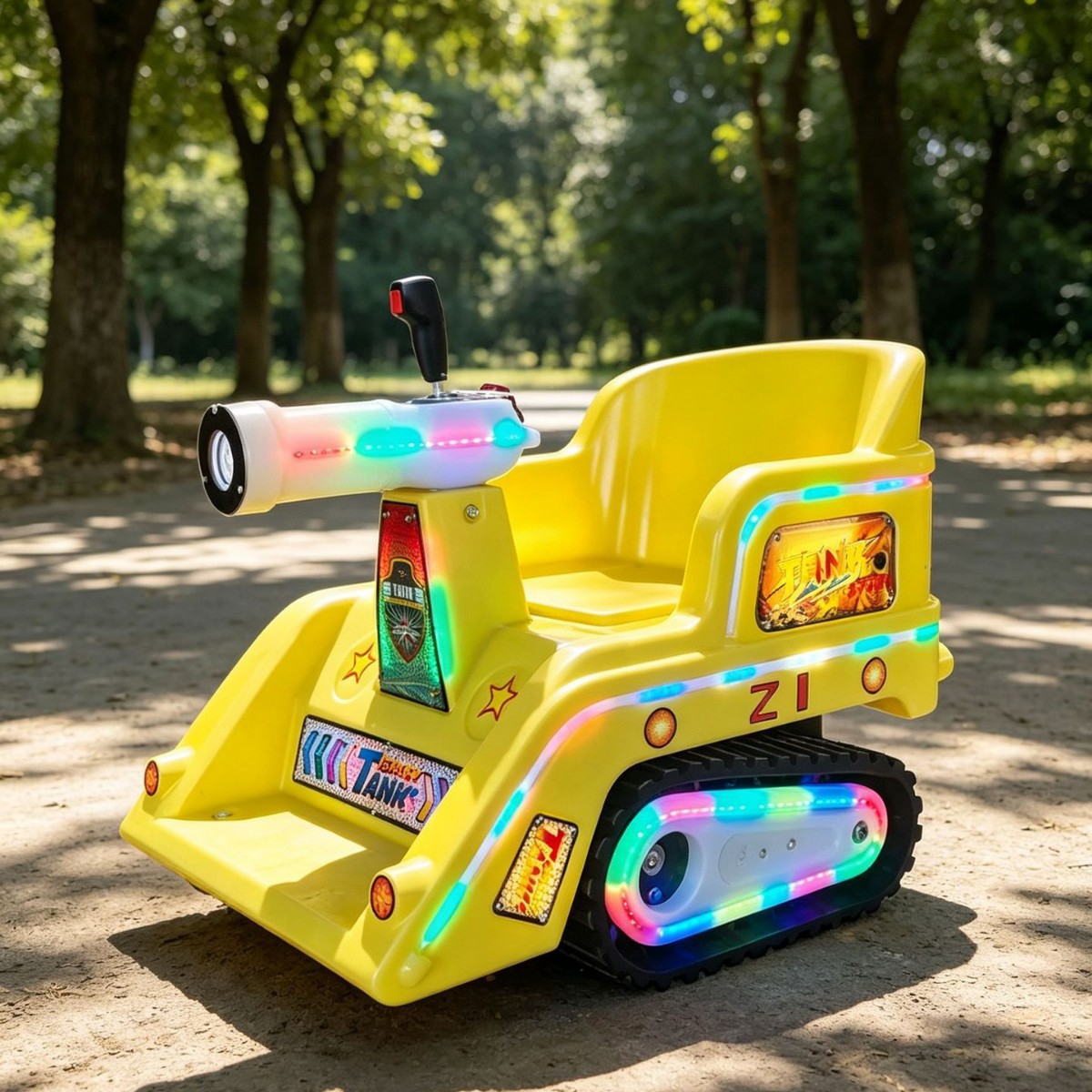 Parque de automóviles eléctricos para niños mercado nocturno puesto de luz parachoques cuadrado baterías de carro de atracción centro comercial coche de juguete para niños