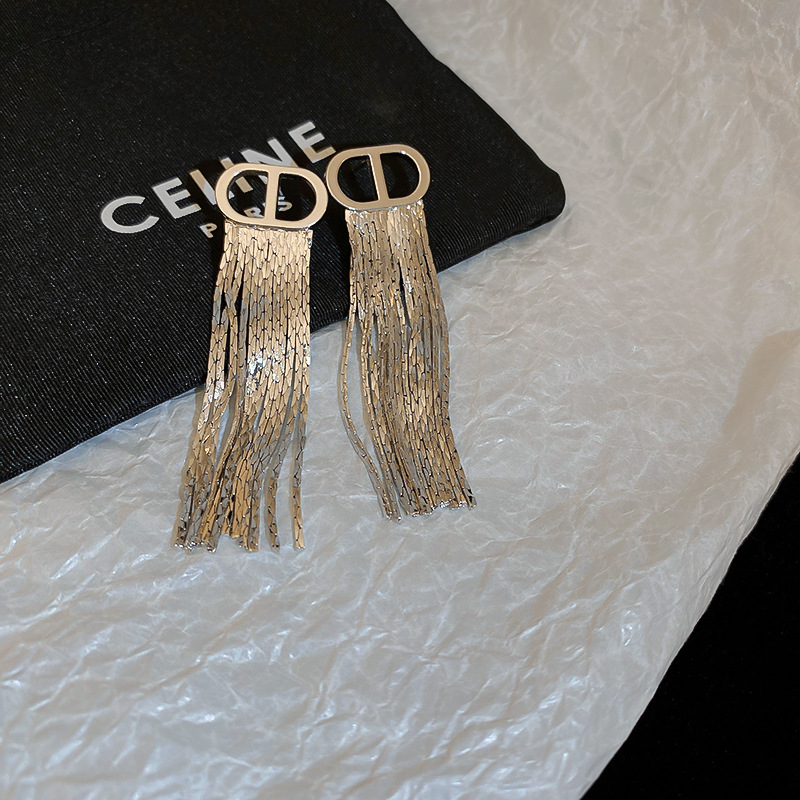 Fashion Tassel Copper Plating Drop Earrings 1 Pair