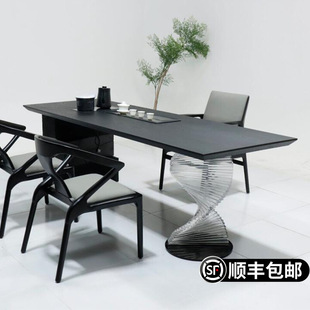 Acrylic Table Legs with Pulleys Tea Table Cylindrical Suspended Transparent Slate Island Support Leg Table Foot Bracket