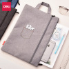 Effective A4 zipper canvas portable file pocket student test paper Storage bag multi-storey fresh the republic of korea data