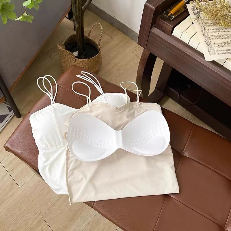2025年女性用アイスシルクサスペンダーボトムス、美背中、夏用アウターウェア、プッシュアップ露出防止、美背中、大きい下着|undefined