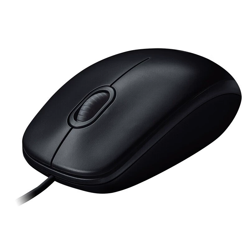 Проводная мышь Logitech B100 USB для дома, офиса, игр, ноутбука, универсальная мышь
