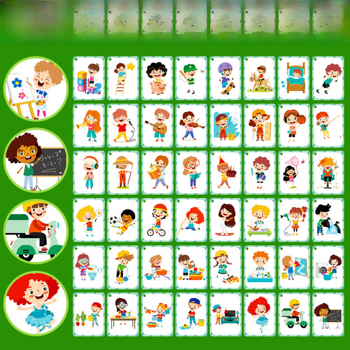 50 Children's Behavior and Cognitive Education Cross-border Student Family Growth Interactive Motivational Creative Brain Teaser Cards