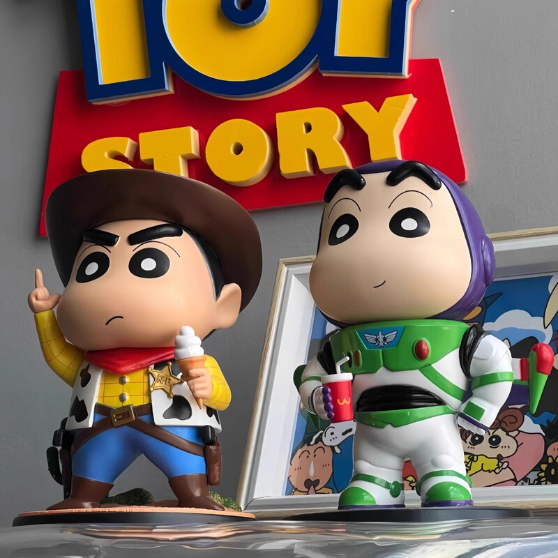 Crayon Shin-Chan Woody Buzz Lightyear Cowboy Figure Model Ornament Doll Gift Gk Shin-Chan Series Crayon Shin-Chan Woody Buzz Lightyear Cowboy Figure Model Ornament Doll Gift Gk Shin-Chan Series