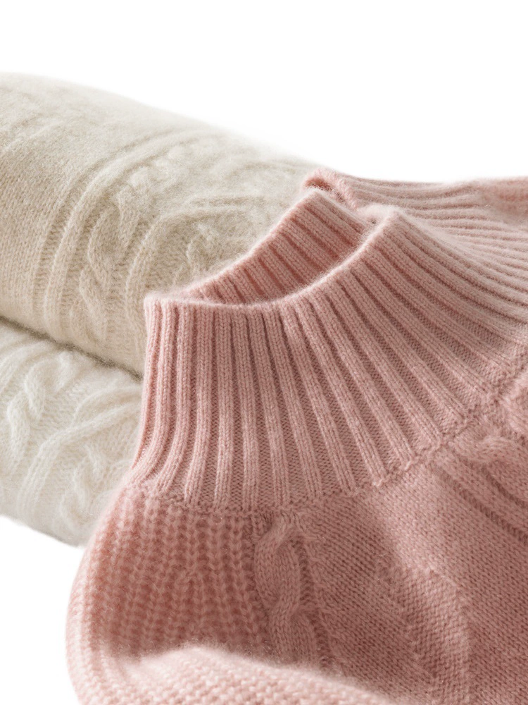 Кашемировый демисезонный свитер, теплая underwear, высокий воротник, увеличенная толщина