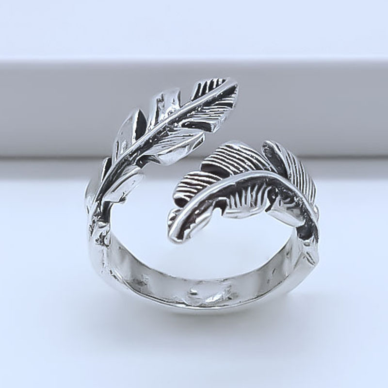 Hip-Hop Retro Feather Alloy Plating Gold Plated Men's Rings display picture 8