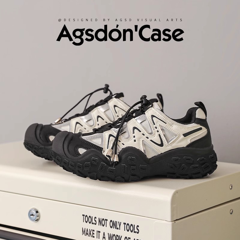 Augu Shi Deng zapatos de base gruesa para padres y mujeres 2026 nuevos zapatos deportivos de senderismo de lana de primavera zapatos de correr casuales ligeros