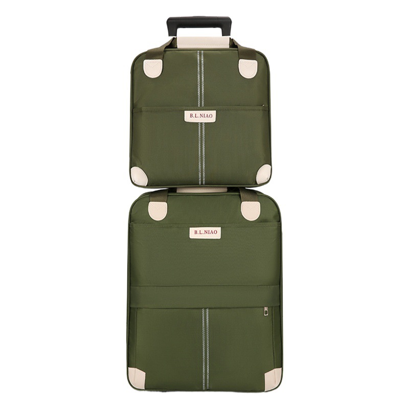 Regalo maleta de equipaje de la carretilla 2023 nuevo comercio exterior vertical Oxford bolsa de tela impreso logotipo equipaje