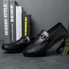 休闲百搭新款2024豆鞋男乐福鞋韩版懒人春天潮流一脚蹬驾车男鞋