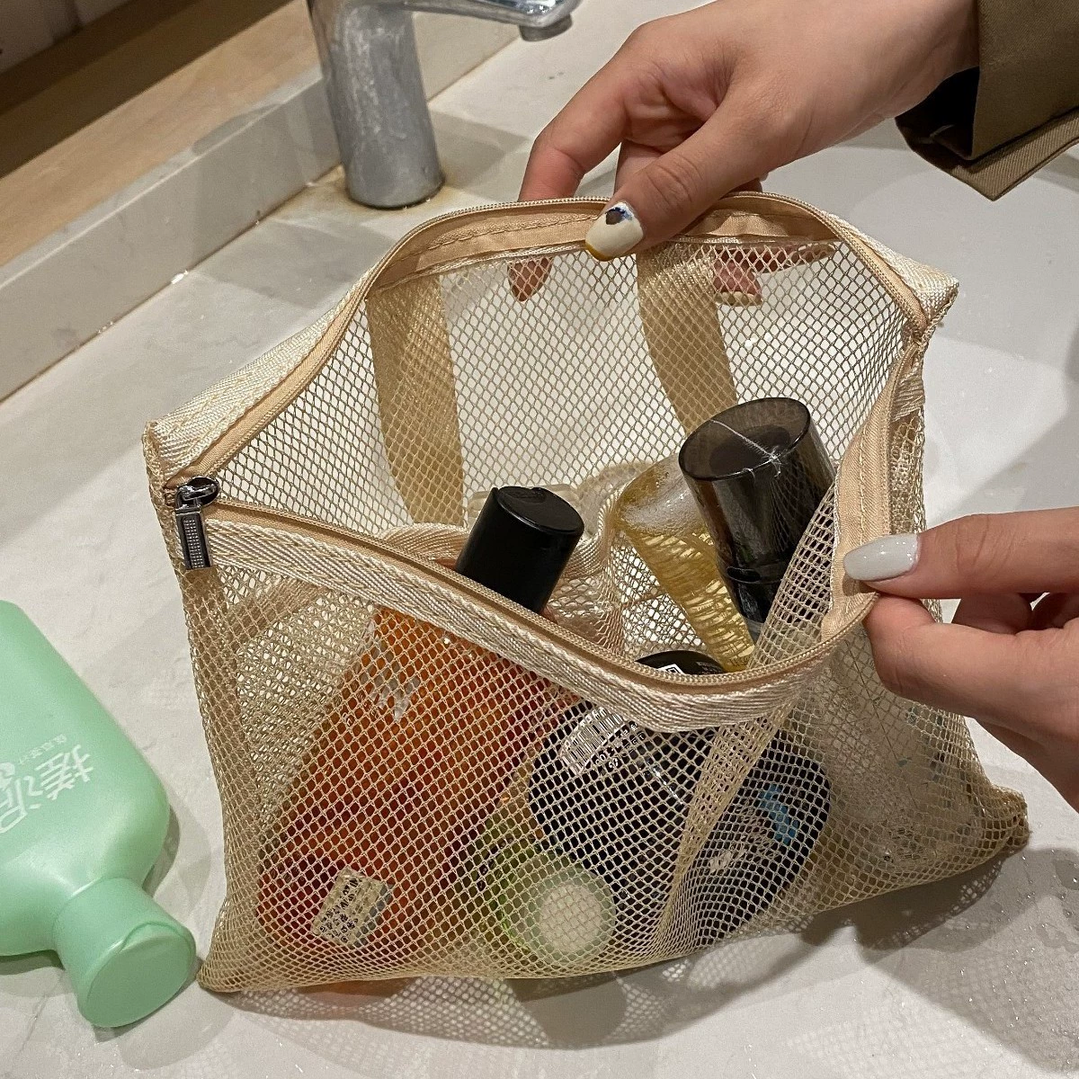 Фирменный портативный косметичка, универсальная organizer bag, сумка для хранения, оптовая торговля