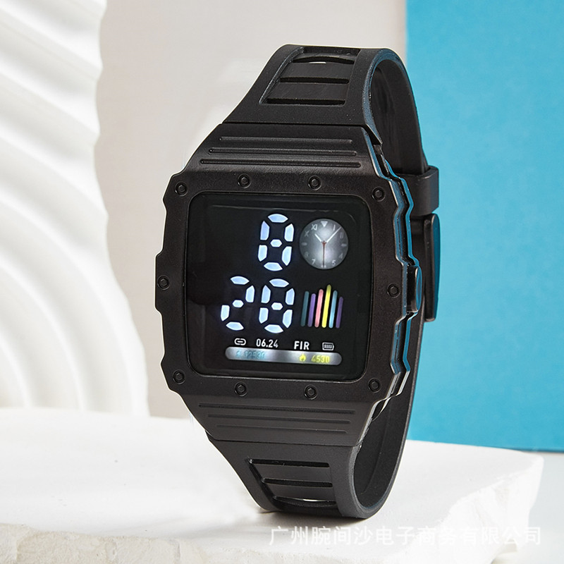 Moda simple macaron LED reloj electrónico Junior High School estudiante pareja reloj digital de una sola pieza reloj de entrega