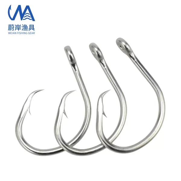 39960 Bulk Tuna Hooks, Eagle Beak Hooks, Round Hooks, High Carbon Steel Sea Fishing Hooks for Large Fish, In Stock for Wholesale
