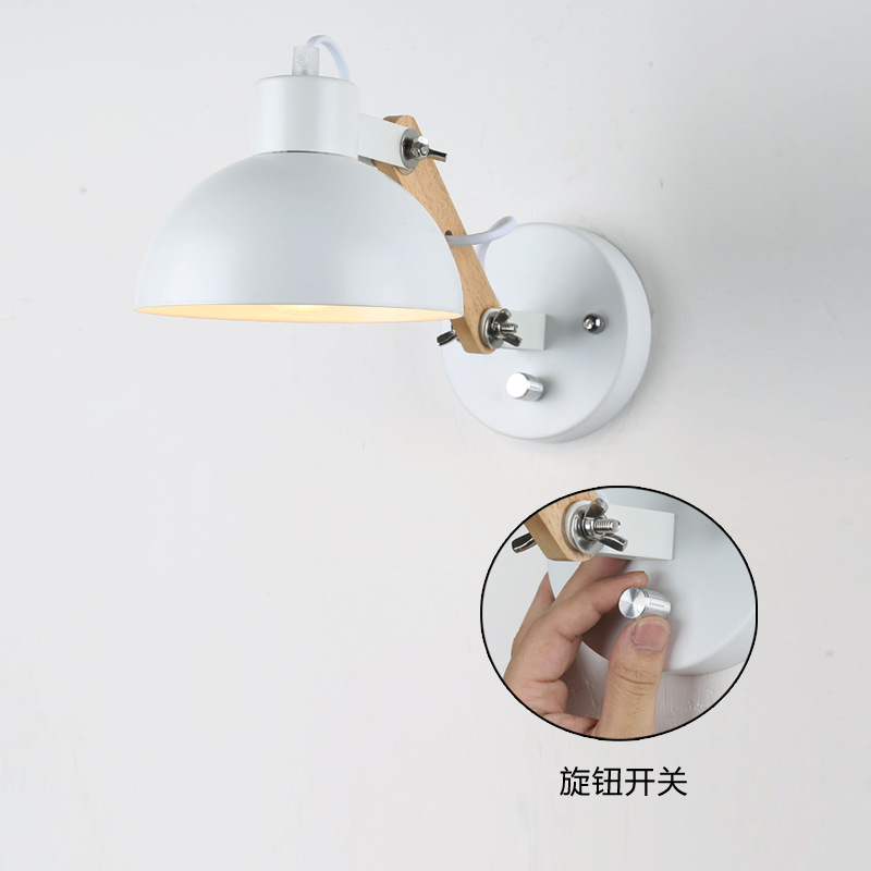 Aplique de pared nórdico semicircular, lámpara minimalista para pasillo, dormitorio o comedor