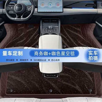Modelə uyğun ayaqaltı, mats, trunk mat, car floor - 2024-model-seal-06dmi-double-layer-original-car-business-coffee-starry-sky-carpet
