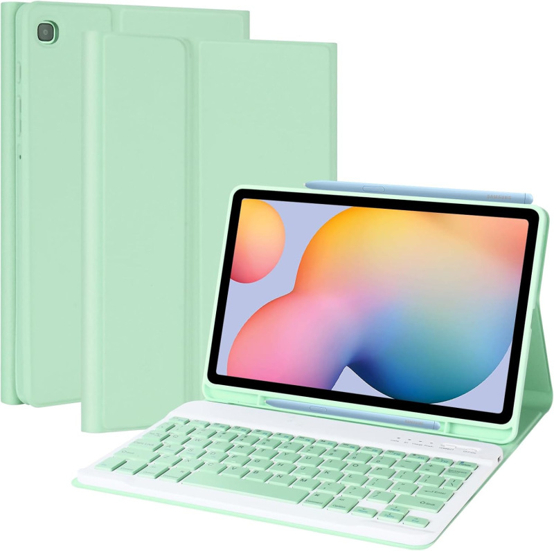 适用三星Tab S6Lite10.4英寸七彩背光蓝牙键盘笔槽皮套P625保护壳|undefined