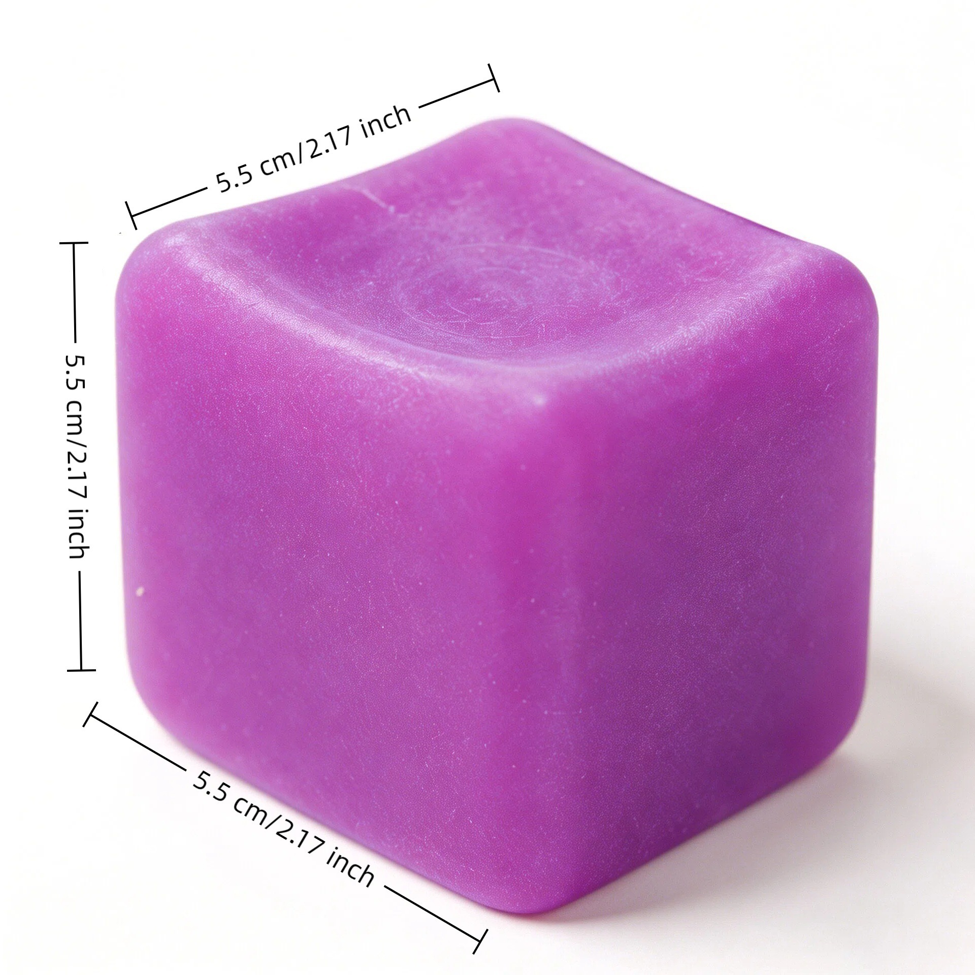5.5cm frosted ice cube-purple