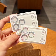适用苹果17闪粉一体全覆盖镜头膜iPhone17ProMax后摄像头超清贴膜