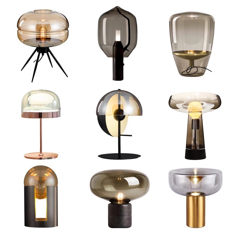 Lámpara de mesa de estudio creativa minimalista posmoderna de fábrica, modelo de diseñador de lujo ligero, lámpara de mesa de decoración de oficina