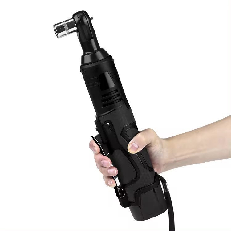 16.8V llave de trinquete eléctrica de litio recargable 90 grados ángulo llave eléctrica curva de ángulo recto 3 / 8