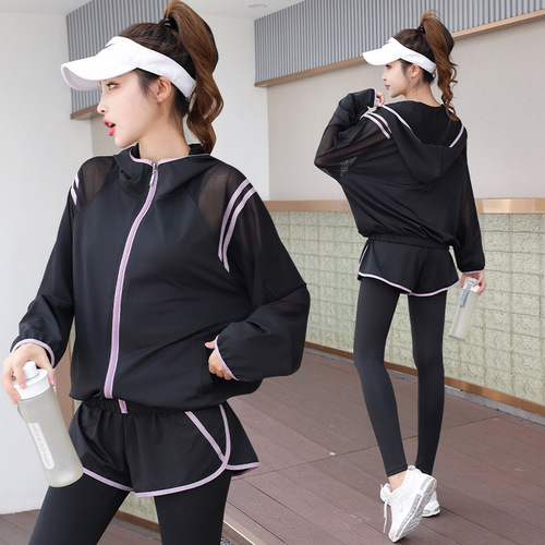 Women's Plus Size Loose Long Sleeve Zipper Yoga Outfit for Autumn/Winter, Exercise, Fitness, Running Set, Breathable and Comfortable