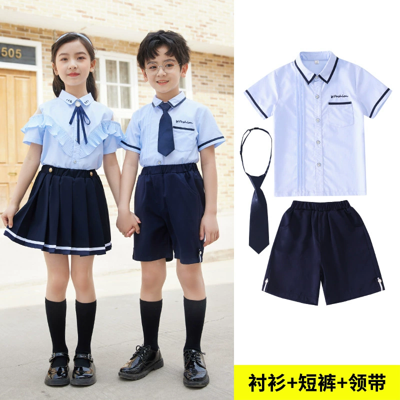 Summer clothing for kindergarten, children's uniform, set with hood