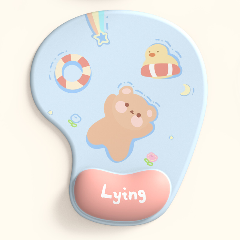 Alfombrilla de ratón almohadilla de muñeca de silicona tamaño pequeño lindo niños y niñas computadora de dibujos animados de Oficina Juego de mesa pad soporte de muñeca