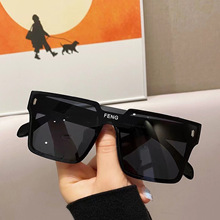韩版网红个性连体墨镜女大框大脸显瘦黄色太阳镜超酷防风男潮眼镜