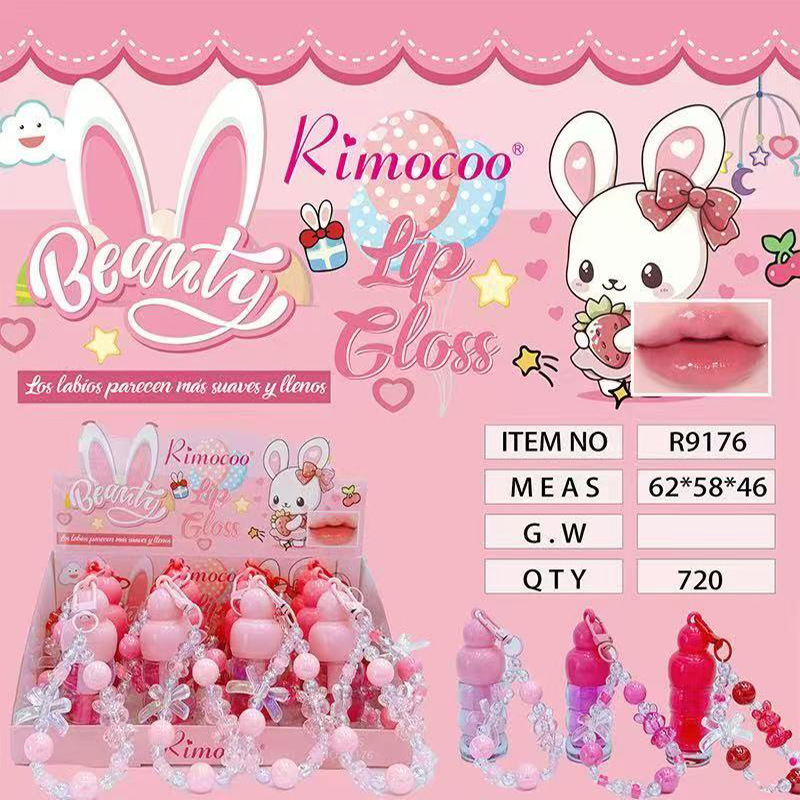 Rimocoo comercio exterior transfronterizo nuevo esmalte labial hidratante perdurable colgante de dibujos animados manzana frutas lipstick
