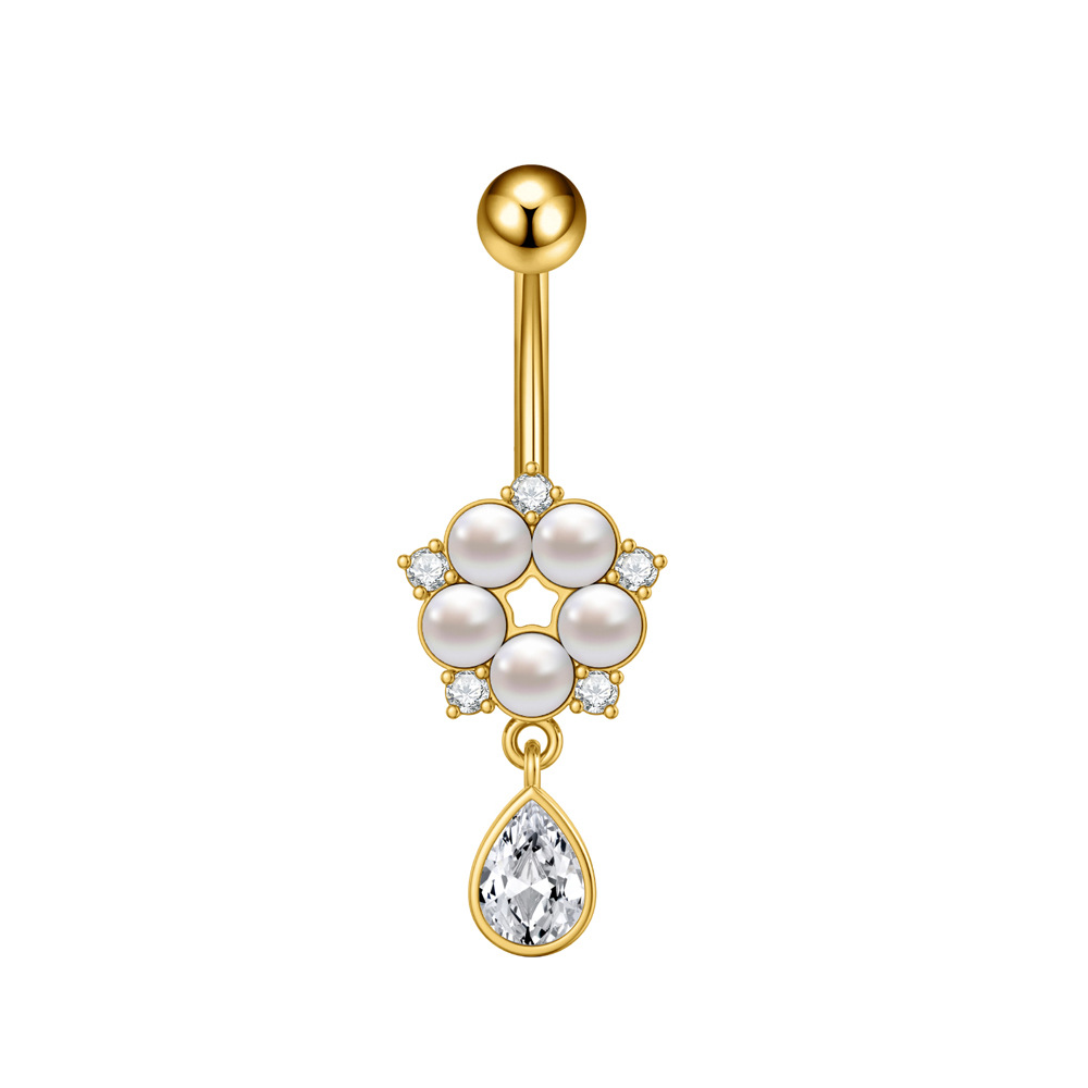 5g Weight Zircon Inlay Material Belly Ring Classification 1 Piece Quantity Casual, Bar Occasion 316 Stainless Steel Material Star, Flower, Butterfly Pattern All Seasons Season Unisex Gender Plating Design Hip-Hop, Simple Style, Cool Style Style 1 Piece 316 Stainless Steel Zircon Belly Rings Star Flower Butterfly Unisex 7