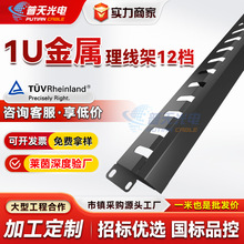 加工定制12档理线架1U金属冷轧钢板工程配线架机柜理线布线整理器