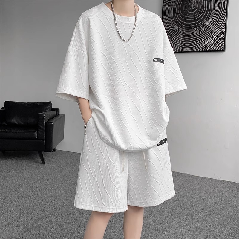 Summer Fashion Casual Sports Cool and Handsome Outfit Set for Men, Summer Men's Clothing with a Stylish Complete Set of Short Sleeves
