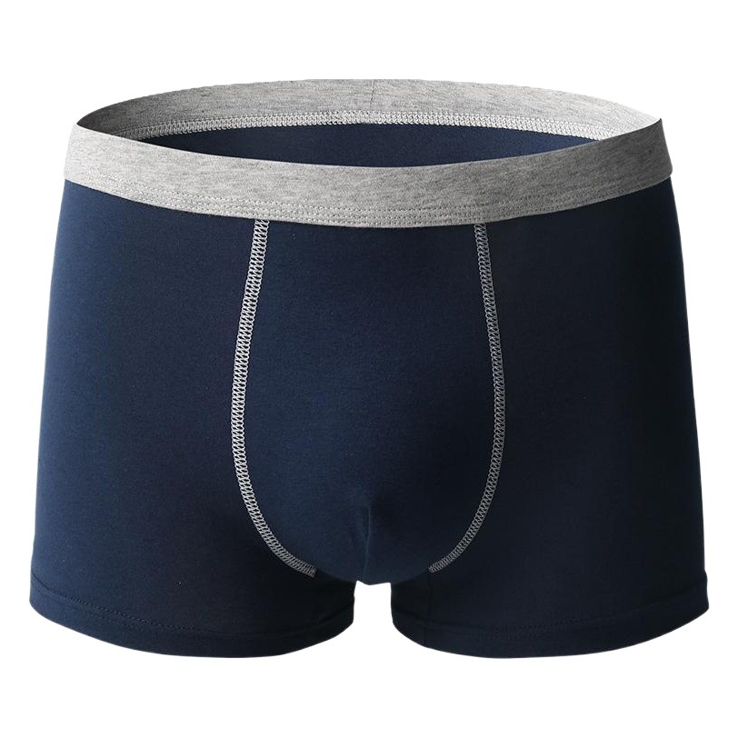 Foreign Trade Large Size Men's Underwear Pure Cotton Pants Breathable and Comfortable Antibacterial Boxer Briefs Fashionable Loose Fat Guy Boxer Briefs for Men