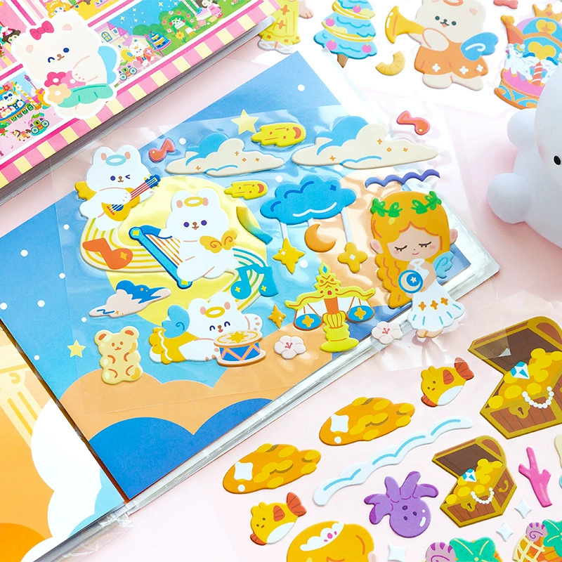 Потрясающее путешествие Tongzong Bubble Patch Book сцена DIY пенный объемной наклейки бумага для детской тишины книги