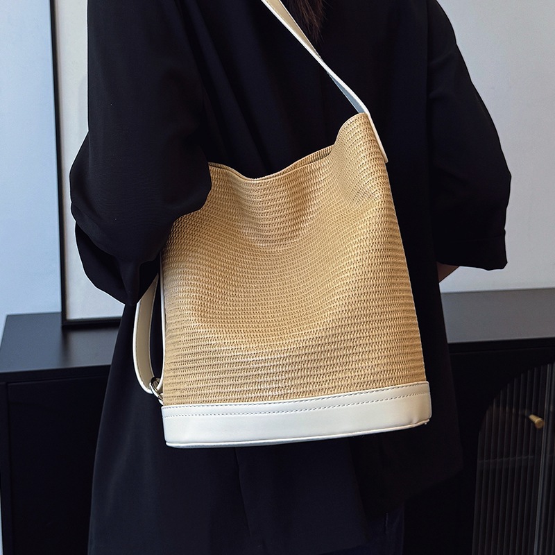 2025 bolsas de playa de mujeres bolsas de verano 2025 bolsas de balde vacaciones de gran capacidad tela de paja nuevo verano