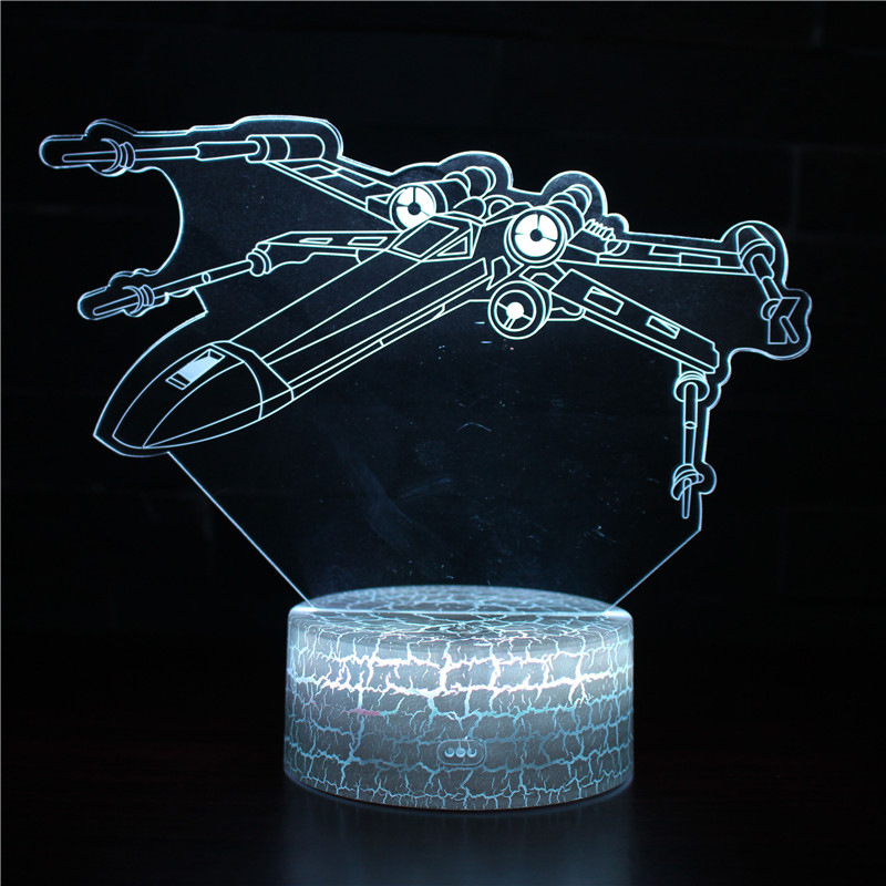 Transfronteriza Star Wars serie 3D colorido táctil lámpara de mesa Luz de la noche LED regalo creativo luz visual