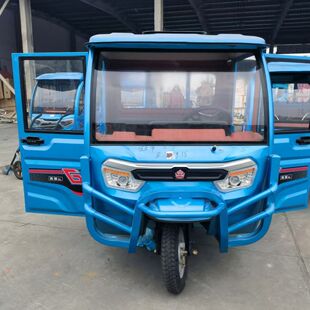 方向盤式2025新款電動三輪車加厚拉貨家用半封閉爬坡帶棚農用載重