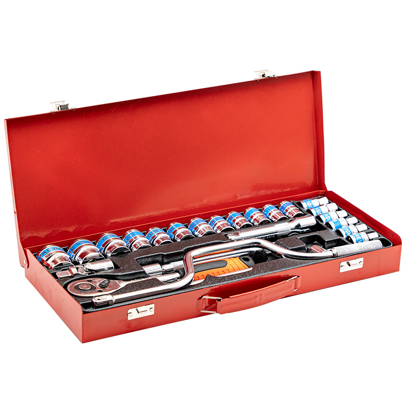 24-pieza Barra de flexión herramientas de reparación de automóviles traje profesional llave de trinquete de enchufe rápido Grande, mediano y pequeño conjunto de herramientas de vuelo
