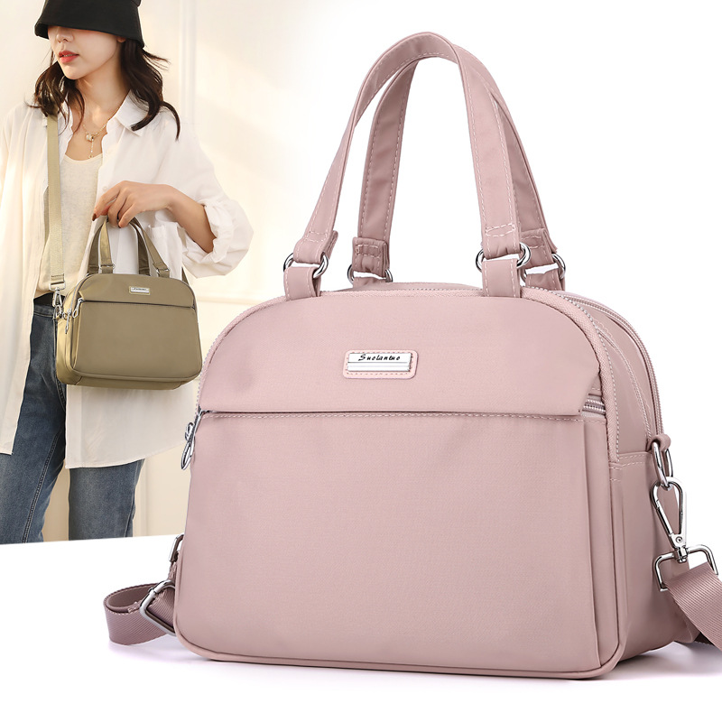 2026 New Style Simple and Fashionable Nylon Cloth Women's Bag Large Capacity Shoulder Bag Handbag Multi-Layer Pocket Crossbody Women's Bag