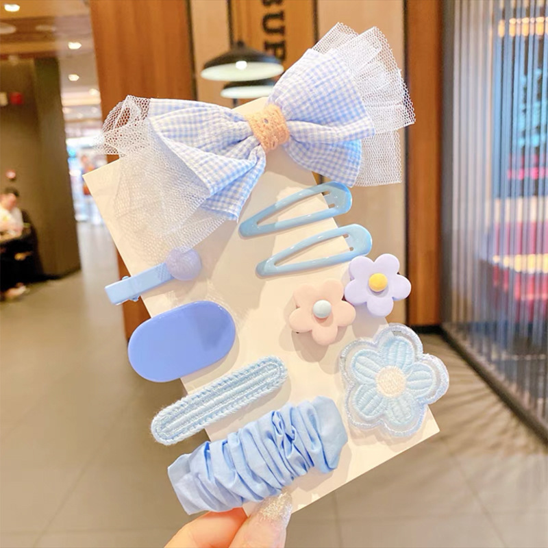 45g Weight Headwear Classification Women'S Gender Cartoon Style Style Pink, Green, Blue, Yellow Color Children's Bow Flower Hairpin Sets Wholesale Nihaojewelry 8