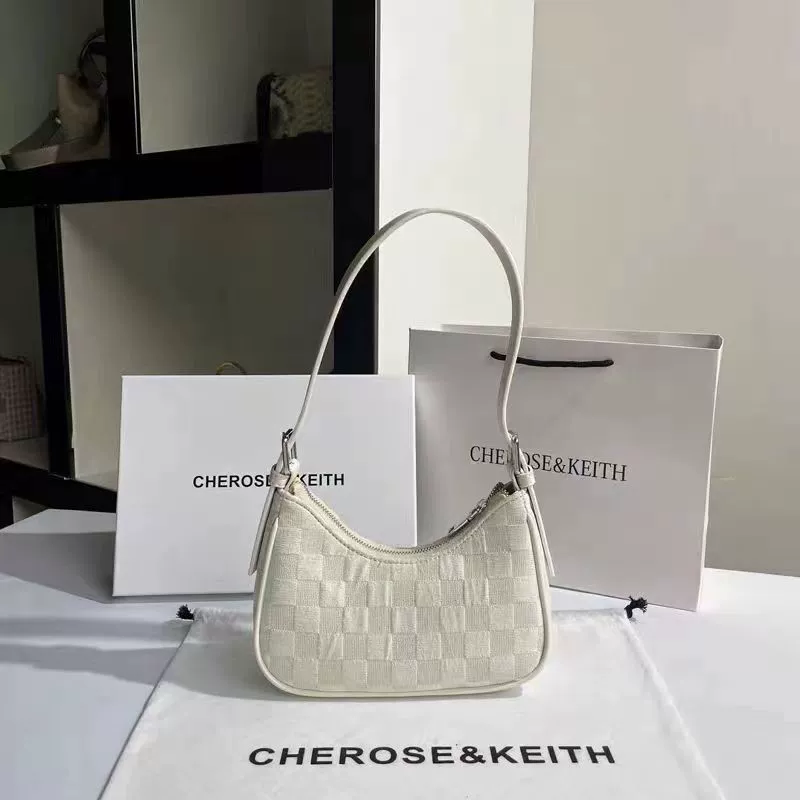 Кремовый демисезонный сумка на одно плечо, сумка под мышку, стиль высокого качества, 2023