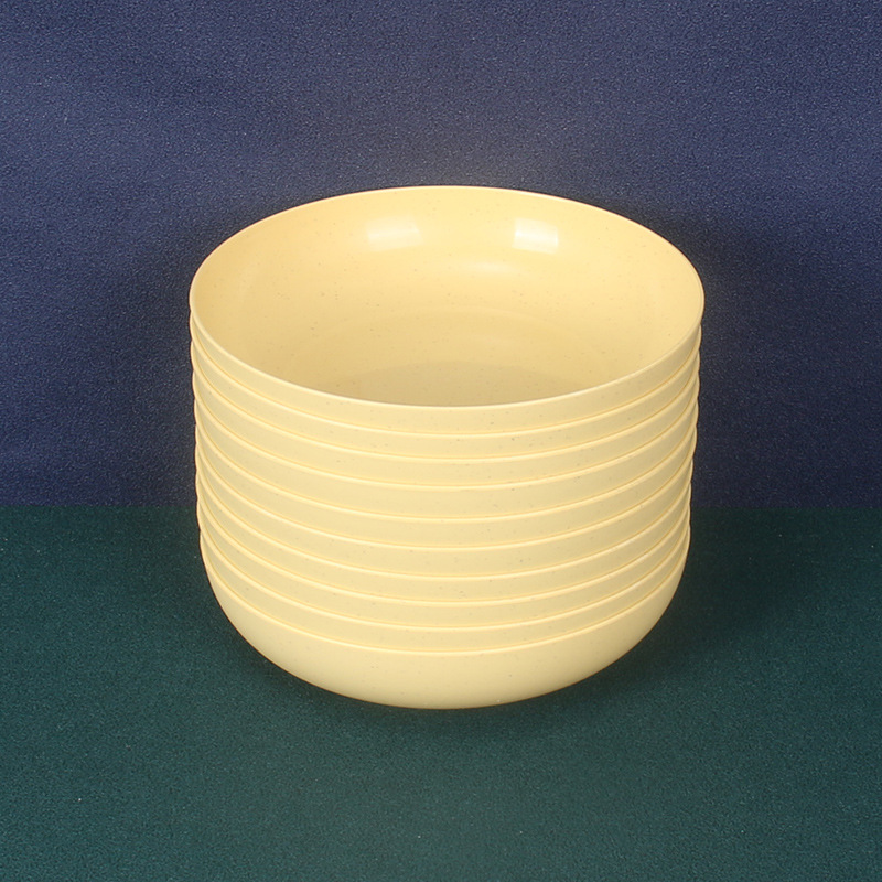 15cm profundo plato de hueso redondo 10 unids paja de trigo gota-resistente pastel plato de plate