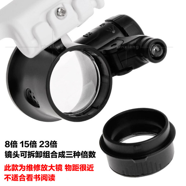 8 times 15 times 23 times the head wearing LED magnifying glass…