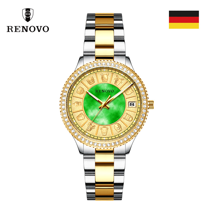 RENOVO Lunowei Zodiac Women's Automatic Quartz Watch Business Waterproof -66036