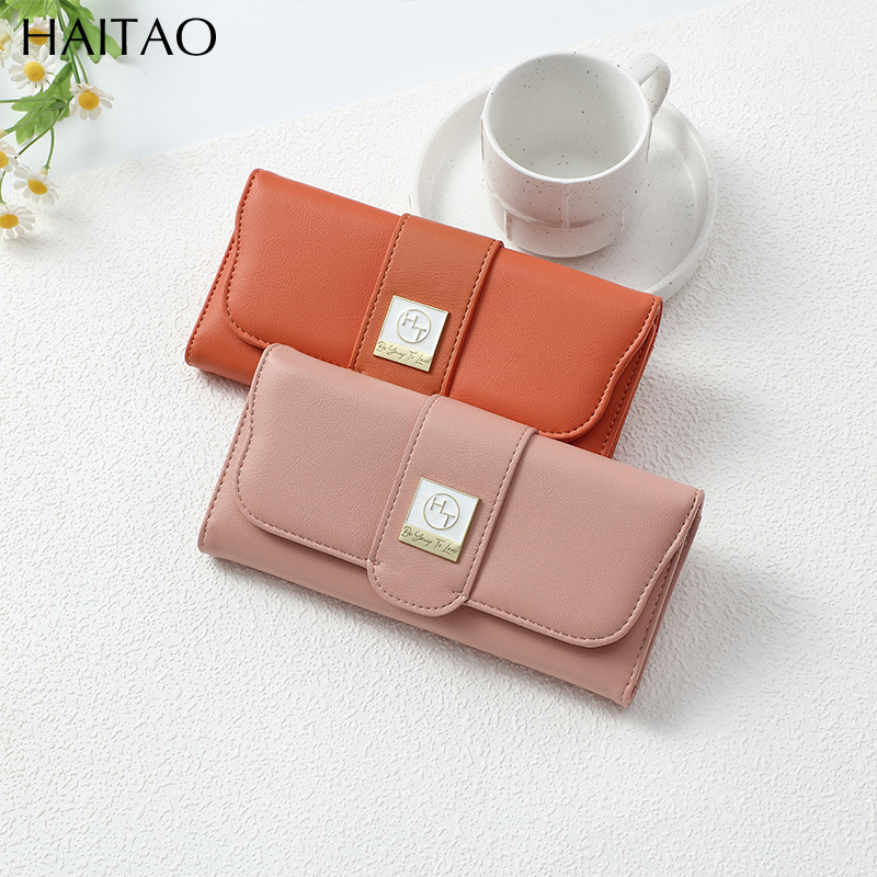 Nueva billetera multifuncional larga de moda billetera de teléfono móvil japonesa y coreana multi-tarjeta bolso de mano larga mayorista