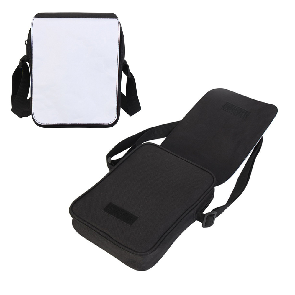 黑色空白升华热转印耗材包跨境简约新款翻盖斜挎包单肩 小挎包