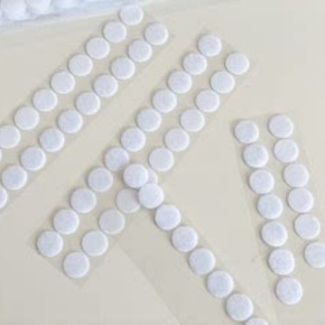 圆形20mm白色背胶魔术贴 自粘贴 带胶粘扣带