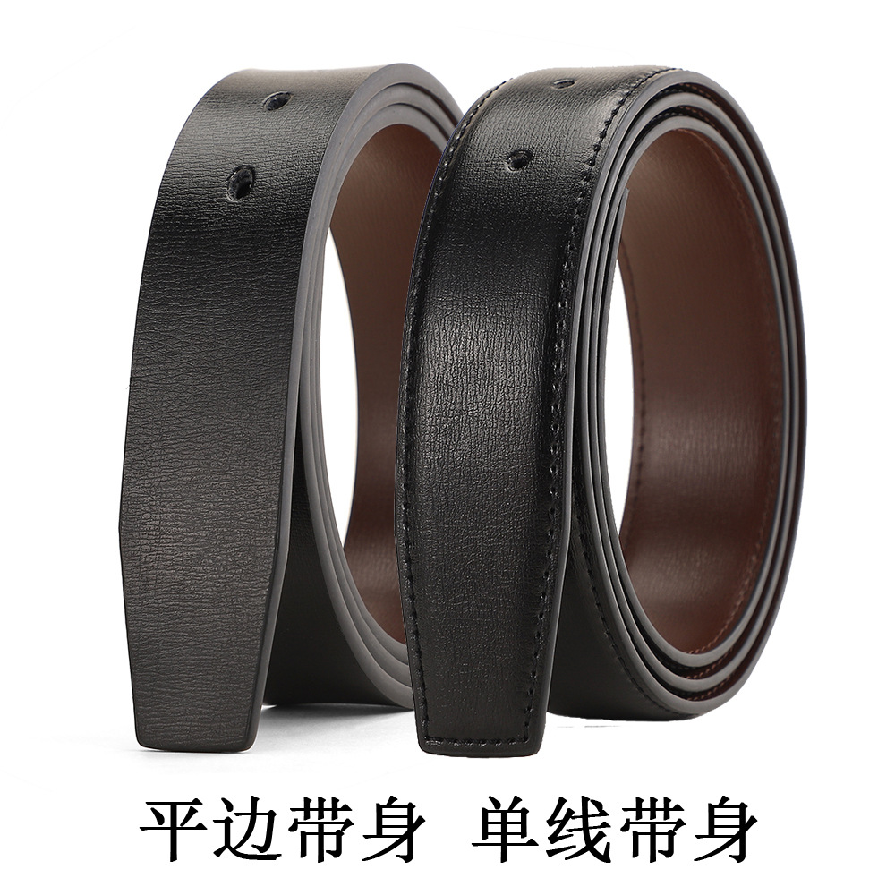 Cinturón de cuero de una sola pieza hebilla giratoria de moda para hombres Cinturón de negocios para hombres Comercio exterior Productos genuinos Ventas directas de fábrica