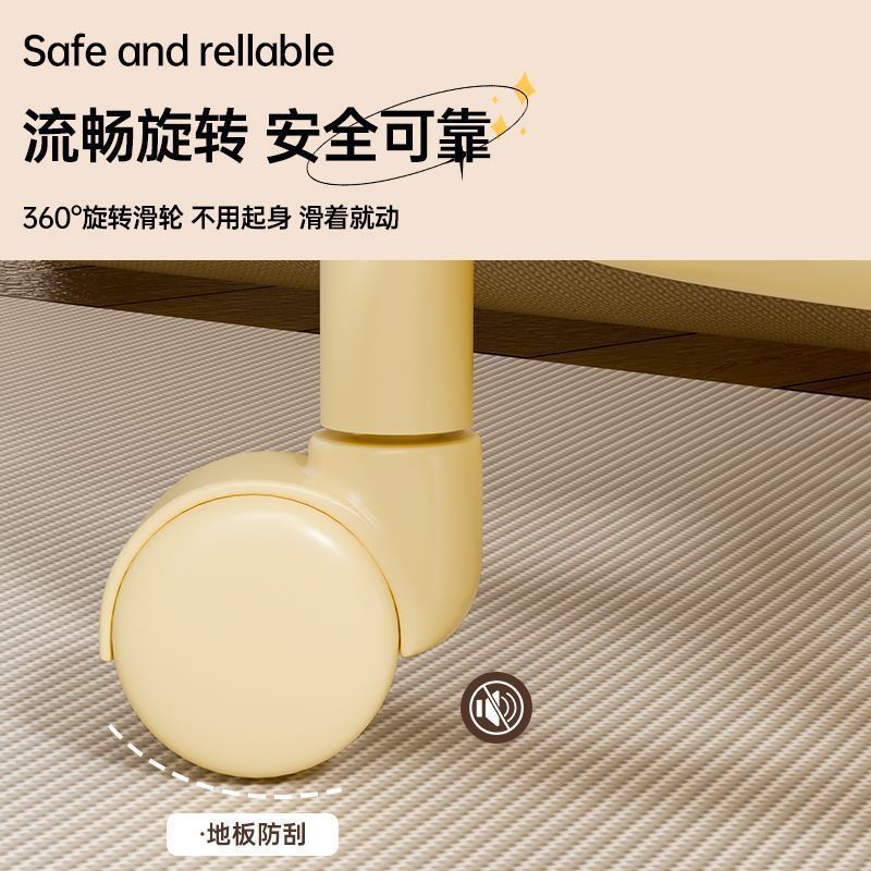 Universal wheel small stool household dopamine low stool comfortable sedentary removable back chair children's toddler small chair 4