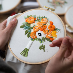 初級の手作業の刺繍diy材料は十字の刺繍を包みます。