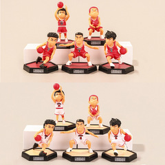 5 Basketball Prodigy Figurine Models: Shohoku Five Tigers—Sakuragi, Rukawa, Akagi, Mitsui, and Miyagi Doll Decorations